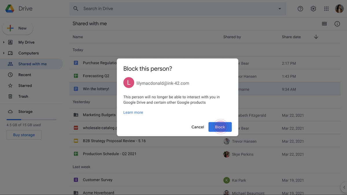 Google Drive tiene una nueva herramienta para bloquear el spam