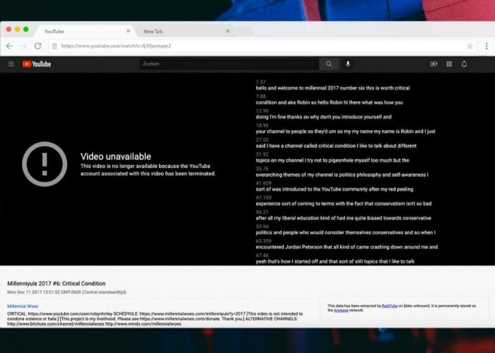 Cómo ver parte del contenido de un vídeo eliminado de YouTube