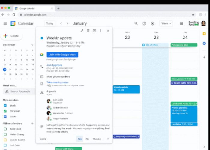 Google Calendar facilita tomar notas en las reuniones